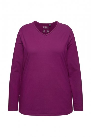 Ulla Popken 751623 Sneldrogend skishirt Roze - Skikleding - 