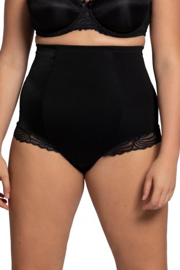Ulla Popken 781632 Corrigerende slip met hoge taille Zwart - Shapewear - 