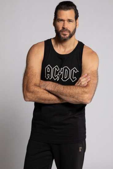 JP1880 AC/DC Graphic Comfort Fit Band Tank Top Black - T-shirts - Grote Maten T-shirts Heren