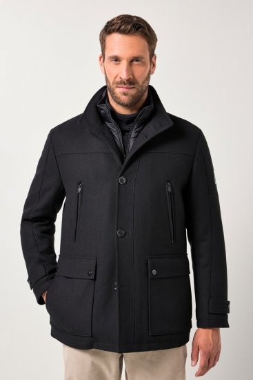 JP1880 Jacket Water-repellent Warm Black - Jassen - Grote Maten Herenjassen