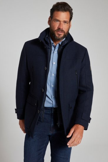 JP1880 Jacket Water-repellent Herringbone Insert Navy - Jassen - Grote Maten Herenjassen