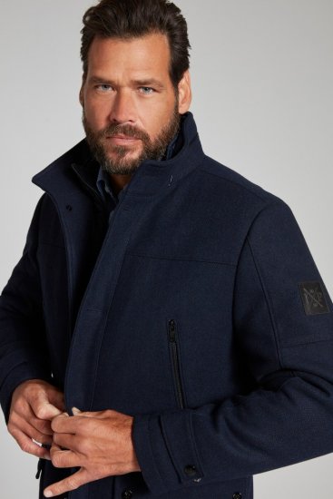 JP1880 Jacket Water-repellent Herringbone Insert Navy - Jassen - Grote Maten Herenjassen
