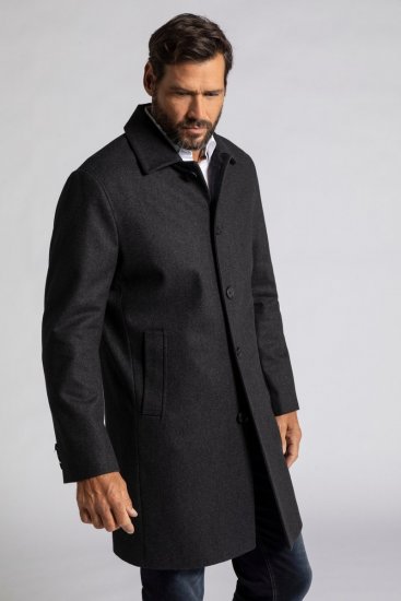 JP1880 795116 Waterafstotende jas van wolmix Antraciet TALL - TALL jassen - Jassen in TALL-maten