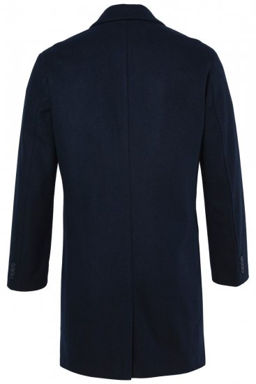 JP1880 795116 Waterafstotend Wollen mantel Marineblauw - Jassen - Grote Maten Herenjassen