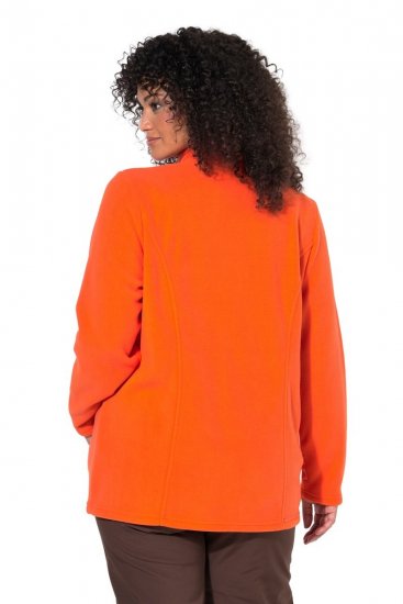 Ulla Popken 796970 Lichte fleecejas Oranjerood - Fleecekleding - 