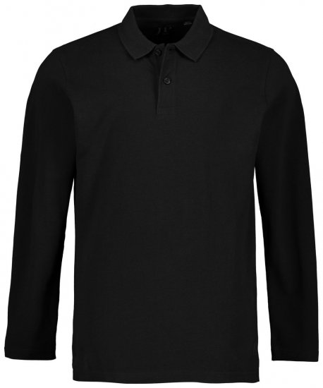 JP1880 799230 Poloshirt met lange mouwen Zwart - Polo shirts - Grote Maten Poloshirts Heren