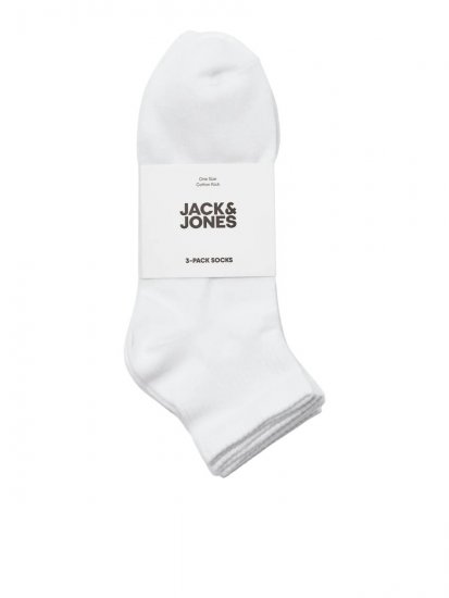 Jack & Jones Leon Tennissokken Wit 3-pack - Ondergoed & zwem - Grote Maten Ondergoed Heren