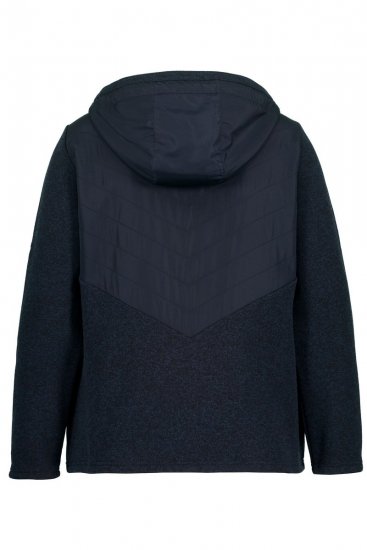 Ulla Popken 800400 Jas met fleecevoering Donkerblauw - Fleecekleding - 