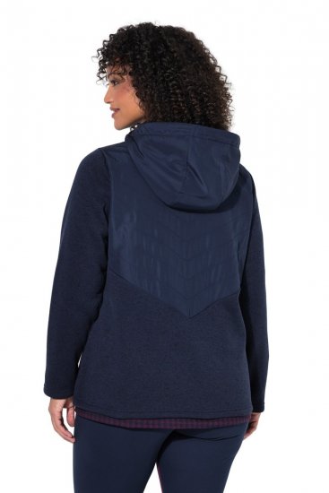 Ulla Popken 800400 Jas met fleecevoering Donkerblauw - Fleecekleding - 