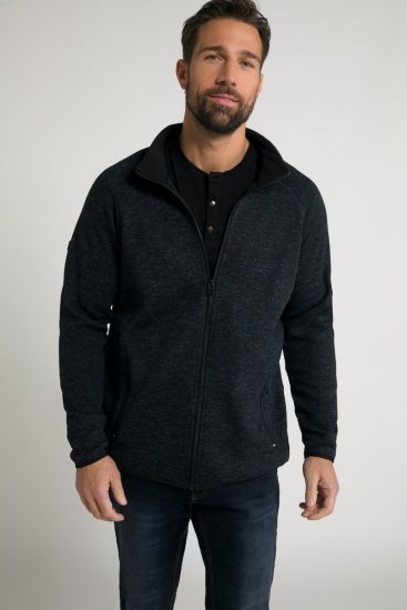 Jay-Pi 802394 Gebreid fleecejack Donkerblauw - Jassen - Grote Maten Herenjassen