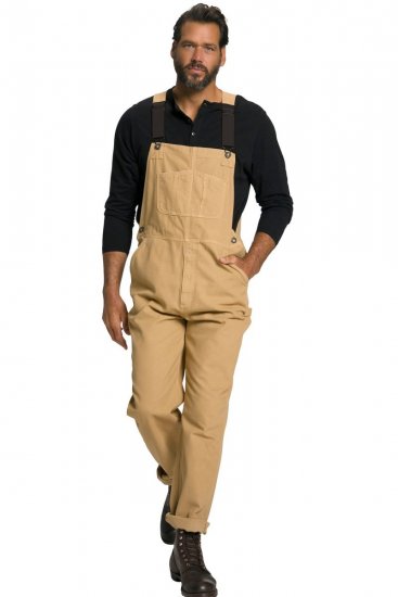 JP1880 802501 Tuinbroek met elastische bretels Camel - Jeans & broeken - Jeans & Broeken Grote Maten Heren