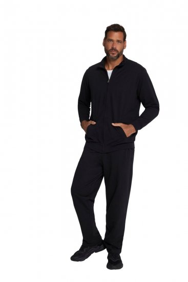 JP1880 802933 Joggingpak met jack en broek Zwart - Trainingspakken - Heren trainingspakken in grote maten