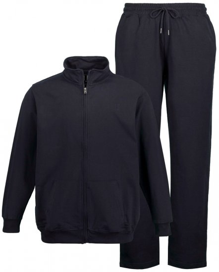 JP1880 802933 Joggingpak met jack en broek Donkerblauw - Trainingspakken - Heren trainingspakken in grote maten