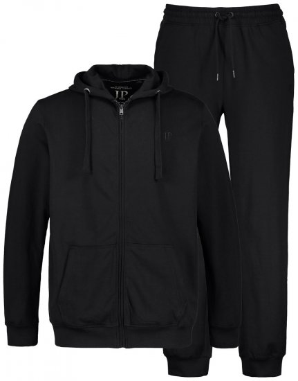 JP1880 802934 Joggingpak met hoodie en broek Zwart - Trainingspakken - Heren trainingspakken in grote maten