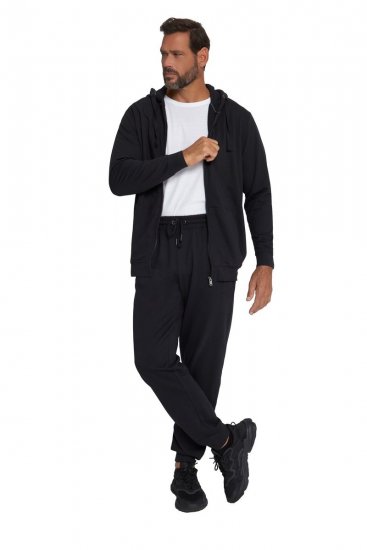 JP1880 802934 Joggingpak met hoodie en broek Zwart - Trainingspakken - Heren trainingspakken in grote maten