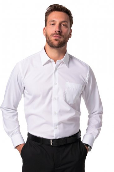 JP1880 804890 Strijkvrij business-overhemd lange mouw Wit TALL - TALL hemden - Hemden in TALL-lengte