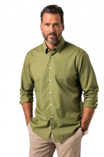 JP1880 Shirt Business Long Sleeve Green - Hemden - Overhemden Grote Maten Heren