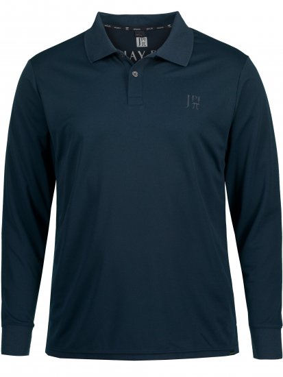 JP1880 Jay-Pi QuickDry Long Sleeve Golf Polo Shirt Navy Blue - Sportkleding & outdoor - Grote Maten Sportkleding Heren