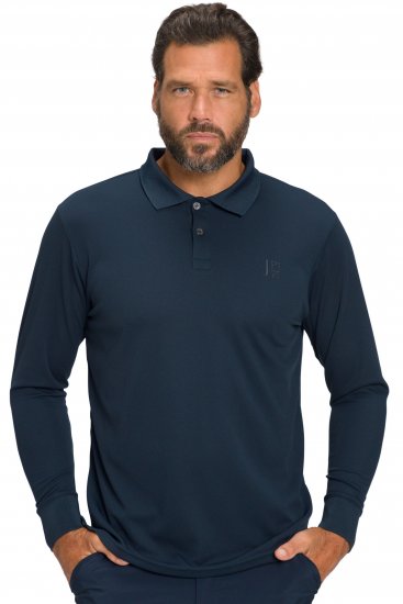 JP1880 Jay-Pi QuickDry Long Sleeve Golf Polo Shirt Navy Blue - Sportkleding & outdoor - Grote Maten Sportkleding Heren