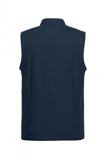 JP1880 Mottled Stretch Knit Stand-up Collar Vest Navy Blue - Jassen - Grote Maten Herenjassen