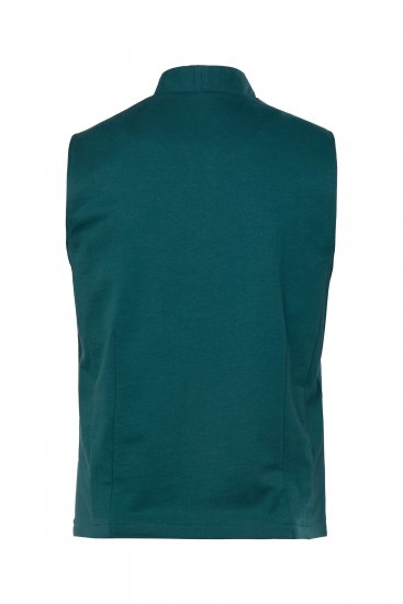 JP1880 Mottled Stretch Knit Stand-up Collar Vest Turquoise Blue - JP1880 - JP1880 Grote Maten Herenkleding