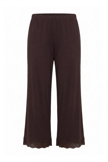Ulla Popken 806944 Pyjama met korte mouwen Bruin - Pyjama's en Loungewear - 