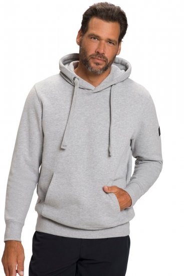 JAY-PI Hoodie with Soft Brushed Interior Grey - Sweaters & hoodies - Sweaters & Hoodies Grote Maten Heren