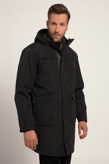 JP1880 Parka Warm Sleeves with Windcuffs Black - Jassen - Grote Maten Herenjassen