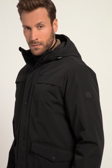 JP1880 Parka Warm Sleeves with Windcuffs Black - Jassen - Grote Maten Herenjassen