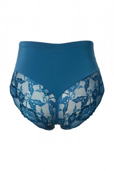 Ulla Popken 809385 Corrigerende slip met kant Petrol - Shapewear - 