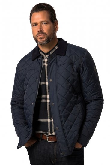 JP1880 Jacket Quilted Navy - Jassen - Grote Maten Herenjassen