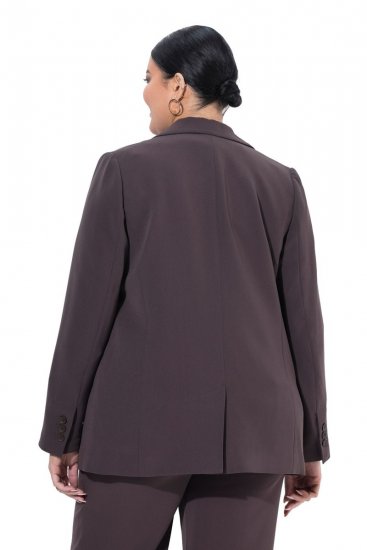 Ulla Popken 811944 Klassieke blazer Mahoniebruin - Blazers - Damesblazers in grote maten