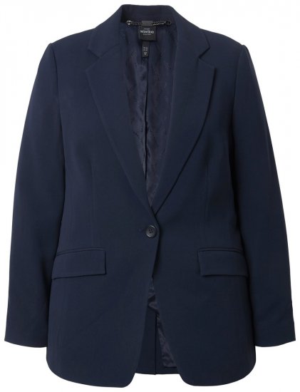 Ulla Popken 811944 Klassieke blazer Donkerblauw - Blazers - Damesblazers in grote maten