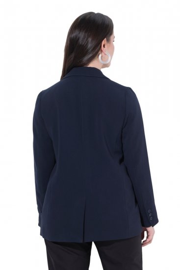 Ulla Popken 811944 Klassieke blazer Donkerblauw - Blazers - Damesblazers in grote maten