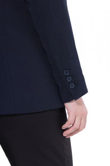 Ulla Popken 811944 Klassieke blazer Donkerblauw - Blazers - Damesblazers in grote maten