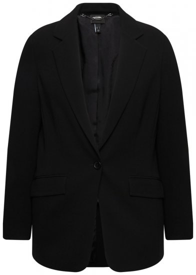 Ulla Popken 811944 Klassieke blazer Zwart - Blazers - Damesblazers in grote maten