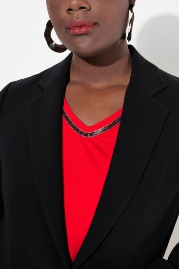 Ulla Popken 811944 Klassieke blazer Zwart - Blazers - Damesblazers in grote maten