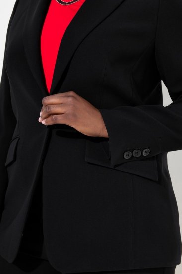 Ulla Popken 811944 Klassieke blazer Zwart - Blazers - Damesblazers in grote maten