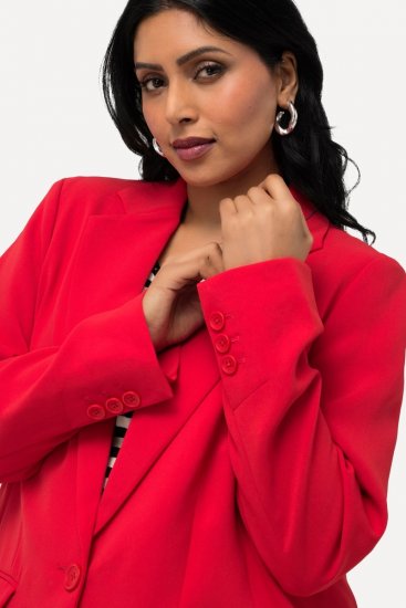 Ulla Popken 811944 Klassieke blazer Rood - Blazers - Damesblazers in grote maten