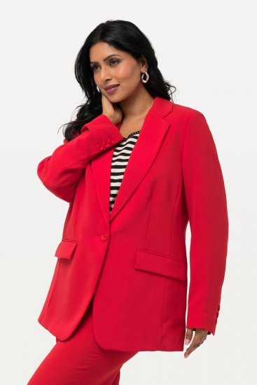 Ulla Popken 811944 Klassieke blazer Rood - Blazers - Damesblazers in grote maten