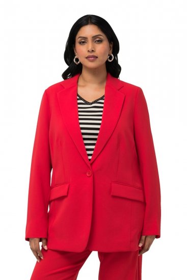 Ulla Popken 811944 Klassieke blazer Rood - Blazers - Damesblazers in grote maten