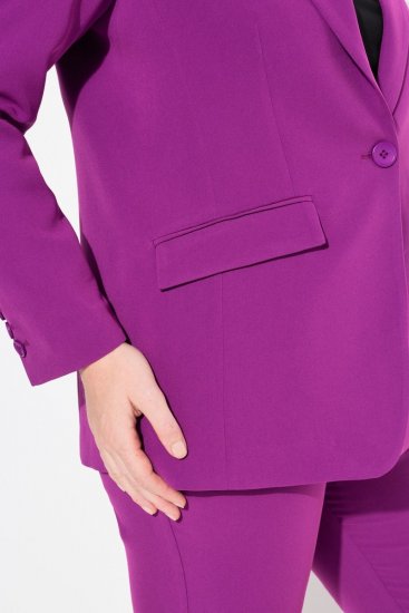 Ulla Popken 811944 Klassieke blazer Pruim - Blazers - Damesblazers in grote maten