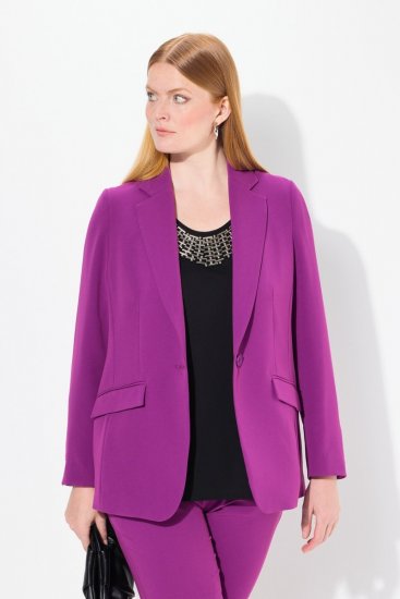 Ulla Popken 811944 Klassieke blazer Pruim - Blazers - Damesblazers in grote maten