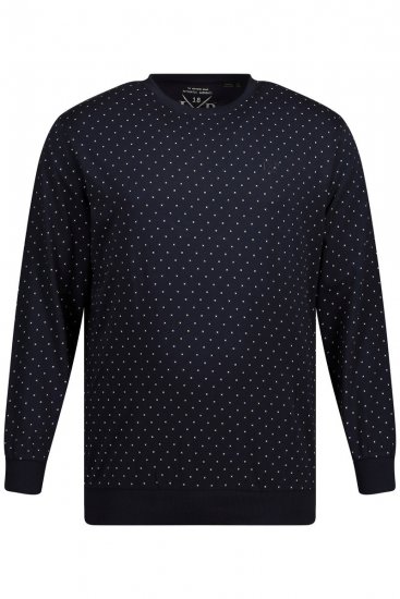 JP1880 Pyjamas Two-piece Long Sleeve and Long Trousers Navy - Ondergoed & zwem - Grote Maten Ondergoed Heren