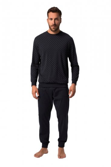 JP1880 Pyjamas Two-piece Long Sleeve and Long Trousers Navy - Ondergoed & zwem - Grote Maten Ondergoed Heren