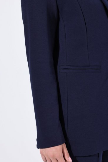 Ulla Popken 812754 Jersey blazer van punto di roma Donkerblauw - Blazers - Damesblazers in grote maten
