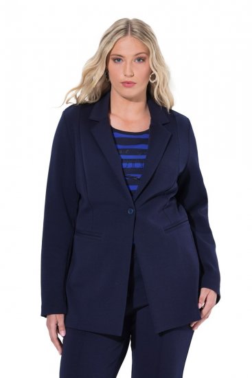 Ulla Popken 812754 Jersey blazer van punto di roma Donkerblauw - Blazers - Damesblazers in grote maten