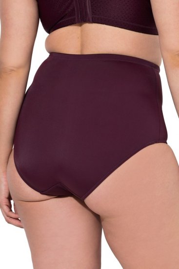 Ulla Popken 813137 Corrigerende slip met hoge taille Wijnrood - Shapewear - 