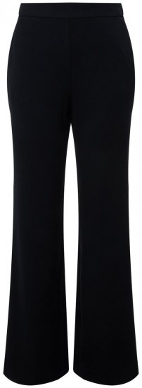 Ulla Popken 813306 Wijde pantalon met elastische taille Donkerblauw - Stoffen broeken - Dames wijde broeken in grote maten