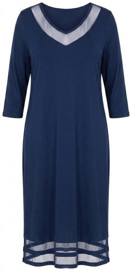 Ulla Popken 815333 Nachthemd Donkerblauw - Nachthemden - 